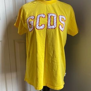 GCDS yellow cotton t shirt size xs